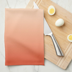 Pretty Ombre Hot Summer Orange & Apricot Gradient Tea Towel