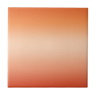Pretty Ombre Hot Summer Orange & Apricot Gradient Tile