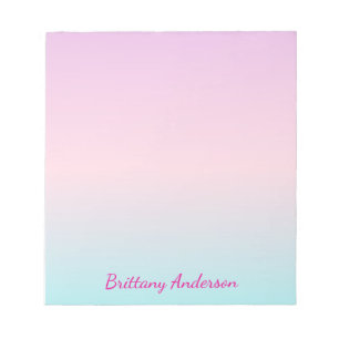 Pretty Ombre Personalised Notepad