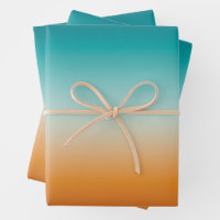 Pretty Ombre Sunny Orange & Teal Blue Gradient Pil