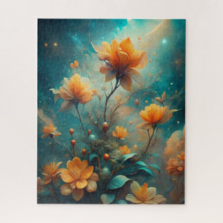 Pretty Orange Flowers Jigsaw Puzzle