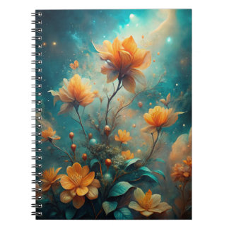 Pretty Orange Flowers Notebook