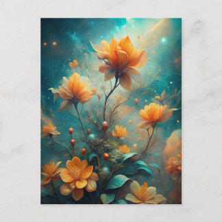 Pretty Orange Flowers Postcard