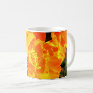 Pretty Orange Marigolds Sunny Flowers Cheerful Coffee Mug