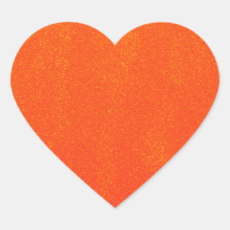 Pretty Orange Sparkly Mess Heart Sticker