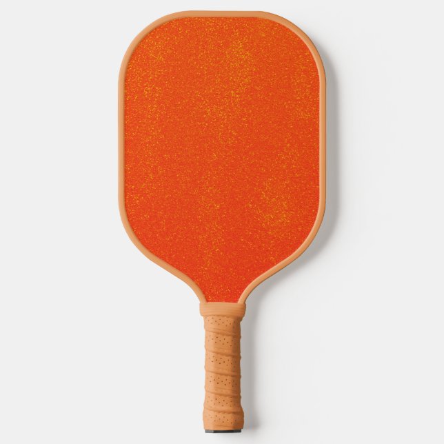 Pretty Orange Sparkly Mess Pickleball Paddle (Front)