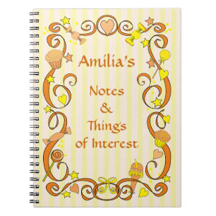 Pretty Orange Spiral Notebook