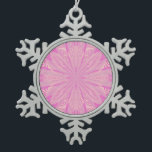 Pretty Orchid Purple Beautiful Abstract Flower Snowflake Pewter Christmas Ornament<br><div class="desc">This elegant abstract background ornament design is done in purple-pink shades of lavender, lilac, violet and orchid. It flowers out from the centre in dense, stripey lines and comes to points in corners that resemble butterfly shapes. It's a beautiful abstract in pretty colours that can be enjoyed as-is or serve...</div>