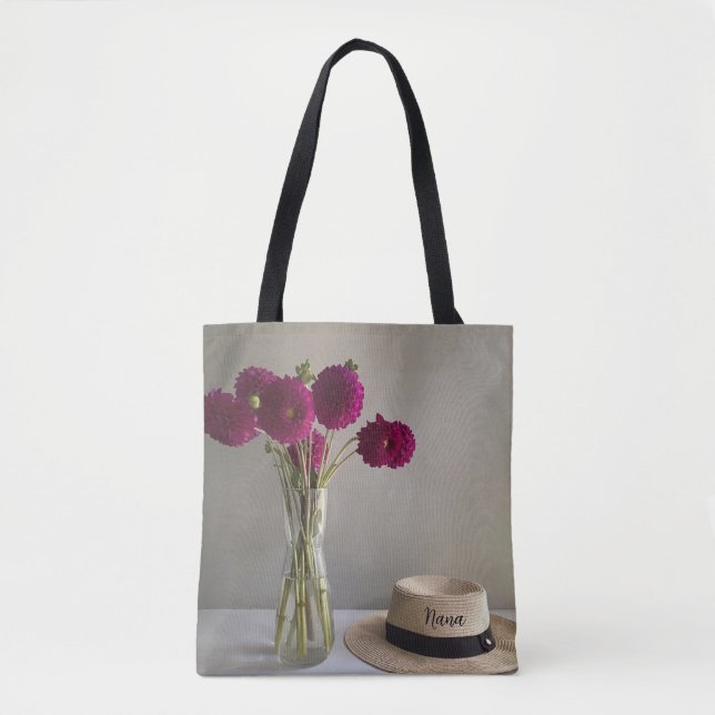 Pretty Original Dahlia Photograph For Nana Tote Bag (Front)