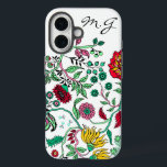 Pretty Ornate Flower Garden Art Personalised iPhone 16 Case<br><div class="desc">Pretty ornate intricate flower design with optional personalisation.</div>