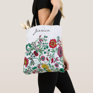 Pretty Ornate Flower Garden Art Personalised Tote Bag
