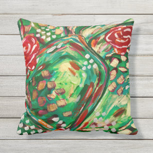 Pretty outdoor pillow/ patio pillows/ summer decor cushion