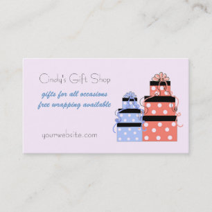 Pretty Packages Gift Shop Business Card
