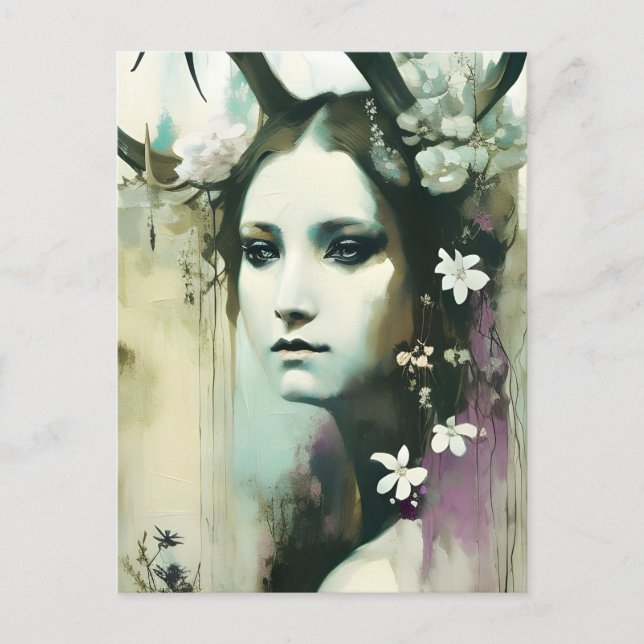 Pretty Pagan Goddess Postcard (Front)