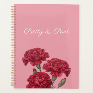 Pretty & Paid with Carnation Flowers Planner