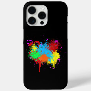 Pretty Paint Splatter Painting Abstract Art Paint iPhone 15 Pro Max Case