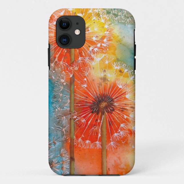 Pretty Painted Dandelion Case-Mate iPhone Case (Back)