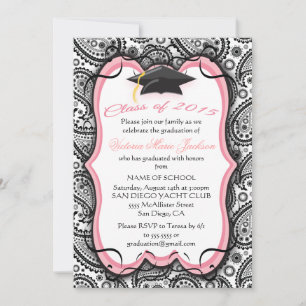 Pretty Paisley Graduation Invitation