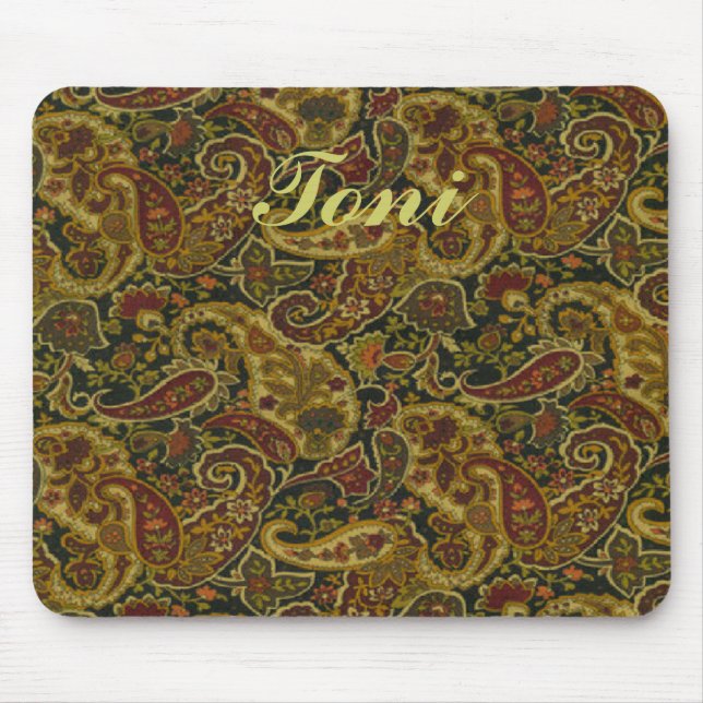 Pretty Paisley Print Design Mousepad (Front)