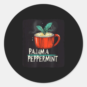 Pretty Pajamas And Peppermint Costume Classic Round Sticker