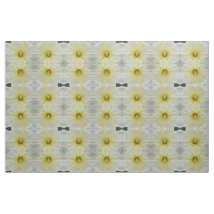 Pretty Pale Daffodil Floral Patterned Craft Fabric