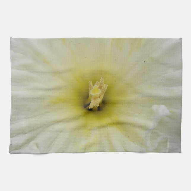 Pretty Pale Daffodil Kitchen Towel (Horizontal)