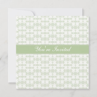 Pretty Pale Green Pattern Invitation