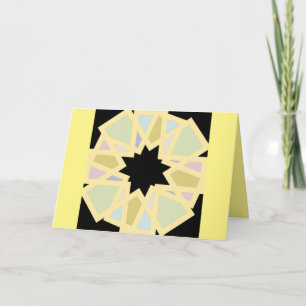 Pretty pale lemon design on black rim any occasion card