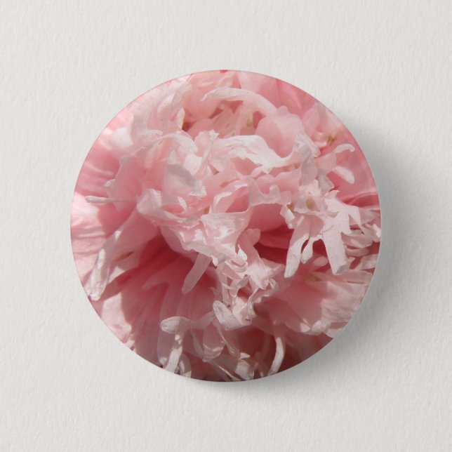 Pretty Pale Pink Poppy Button (Front)