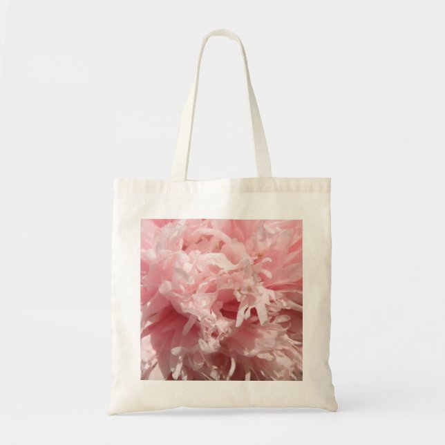 Pretty Pale Pink Poppy Tote Bag (Front)