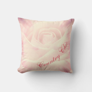 Pretty Pale Pink Roses Country Chic design Cushion