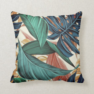 Pretty Palm leaf Indoor/Outdoor Throw Pillow