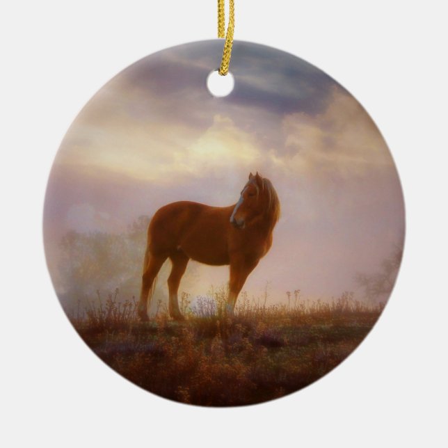 Pretty Palomino Mustang Ornament (Front)