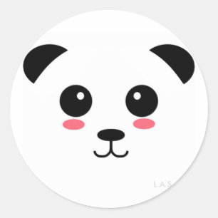 Pretty Panda Classic Round Sticker