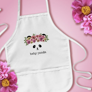 Pretty Panda Girl Cute Personalised Kids Apron