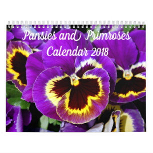 Pretty pansies and primroses calendar