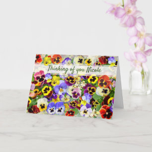 Pretty Pansies Get Well Wishes Card