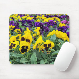 Pretty Pansies In a Greenhouse Mouse Mat