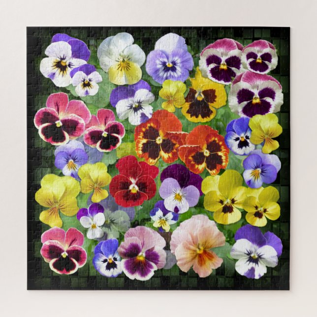 Pretty Pansies Jigsaw Puzzle (Vertical)