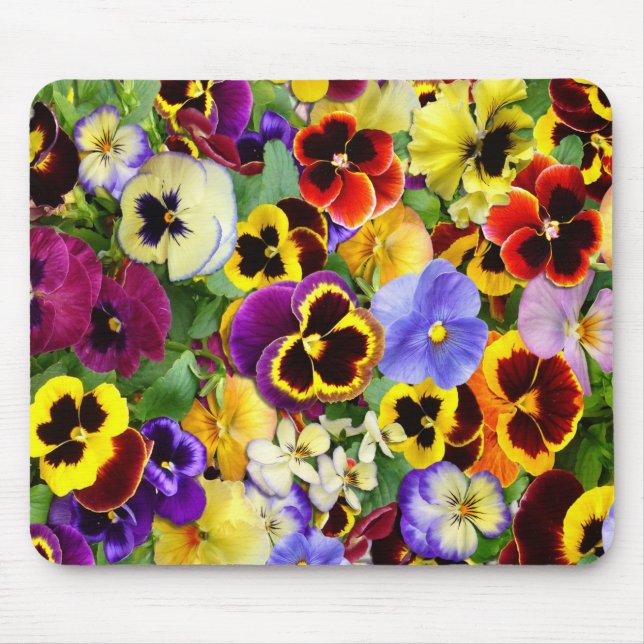 Pretty Pansies Mouse Mat (Front)