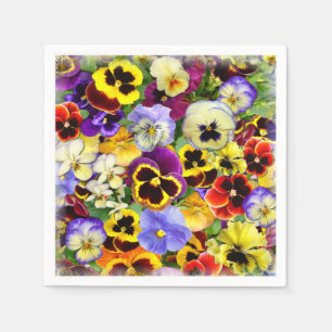 Pretty Pansies Napkin