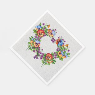 Pretty Pansies Napkin