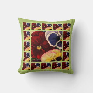Pretty Pansies Throw Pillows