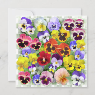 Pretty Pansy Collage Custom Text