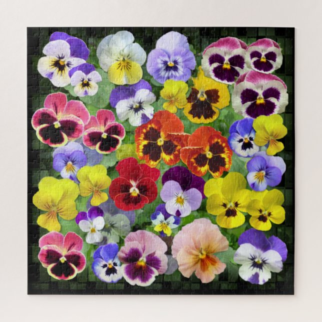Pretty Pansy Collage  Jigsaw Puzzle (Vertical)