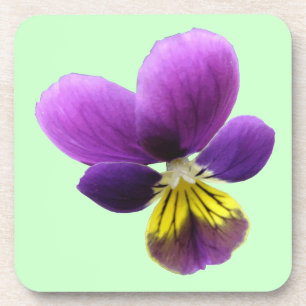 Pretty Pansy Cork Coaster