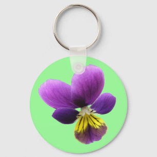 Pretty Pansy Keychain
