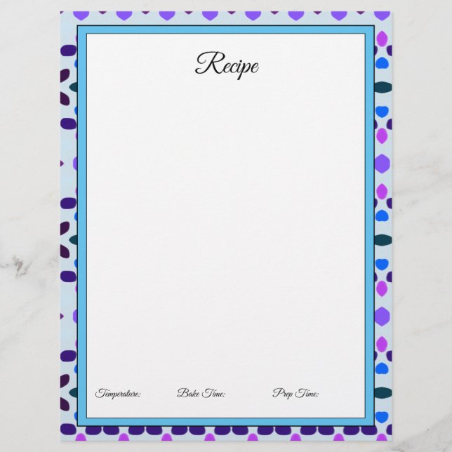 Pretty Paper Designs In Blue (Front)