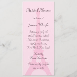 Pretty Paris Bridal Shower Invitation