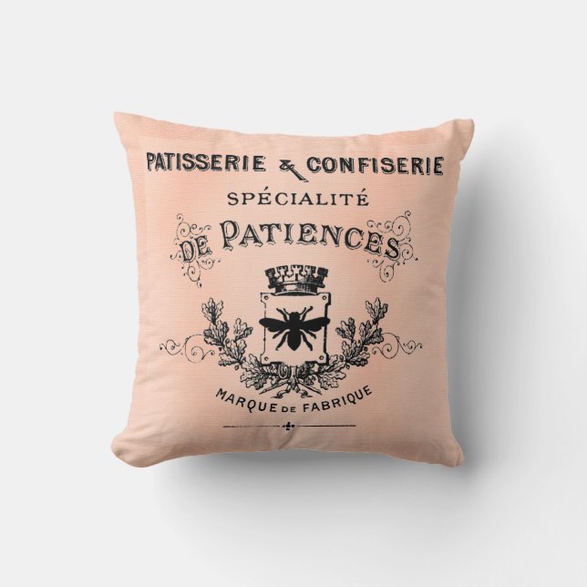 Pretty Paris French Patisserie Pillow (Front)